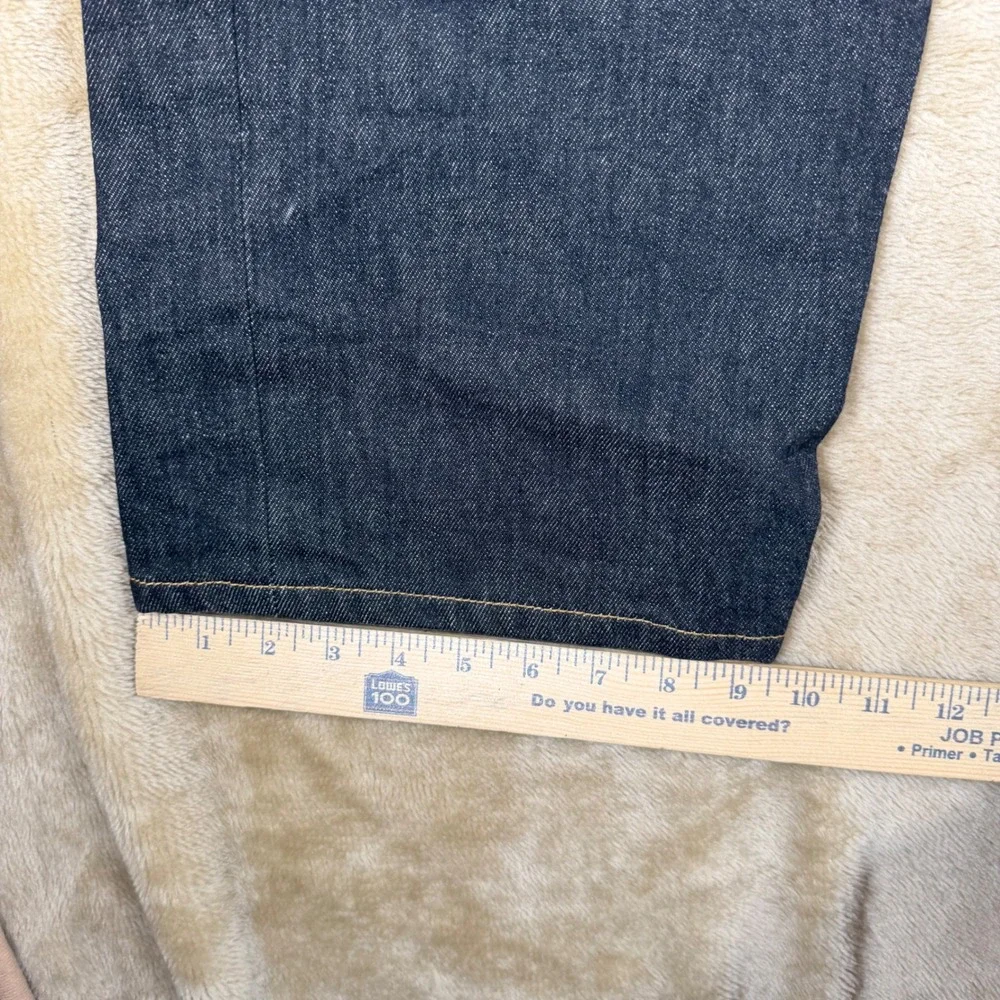 Levis 501 Original Fit Dark Indigo Raw Rigid Denim Jeans Mens 42x30 Button Fly